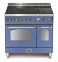 Rustica 2-oven Blauw Messing Inductie fornuis